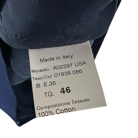 Peserico Navy Blue Cotton Sateen Classic Sheath Dress Size 46 Italy - Picture 6 of 6